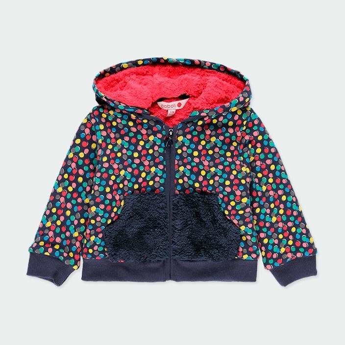 girls fur lined hoodie