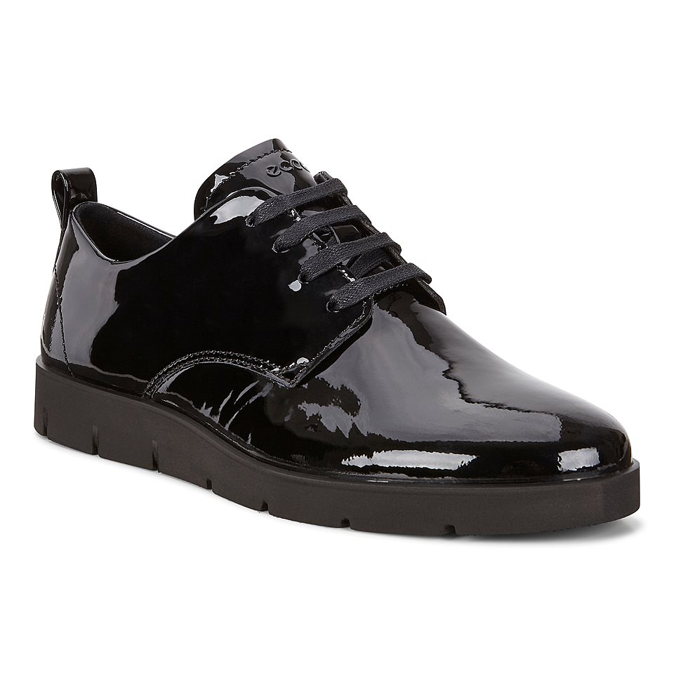 ecco black patent shoes