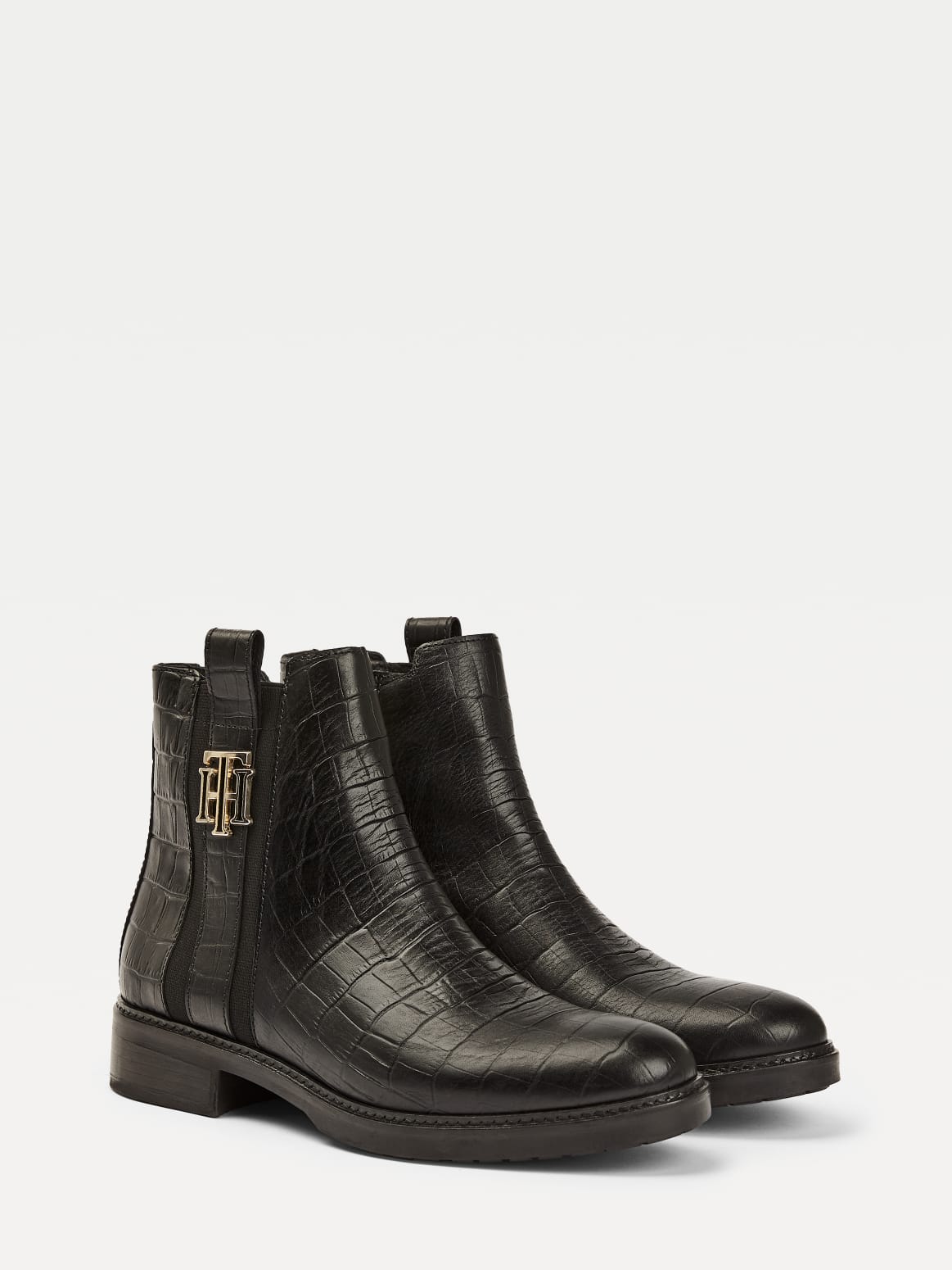 tommy hilfiger croco boots