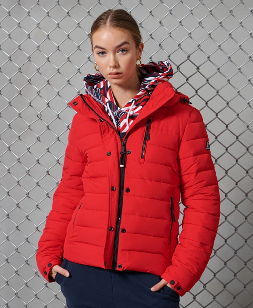 red superdry jacket