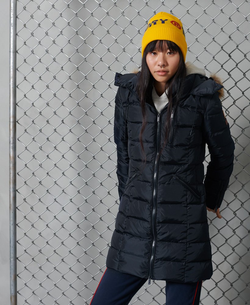 superdry down padded jacket with hood