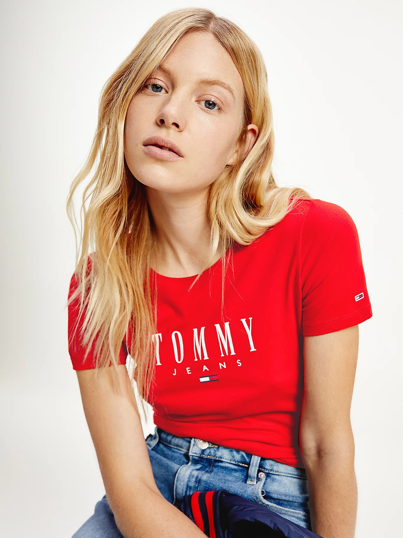 Jeans Essential Skinny Fit T-Shirt Red - Hores