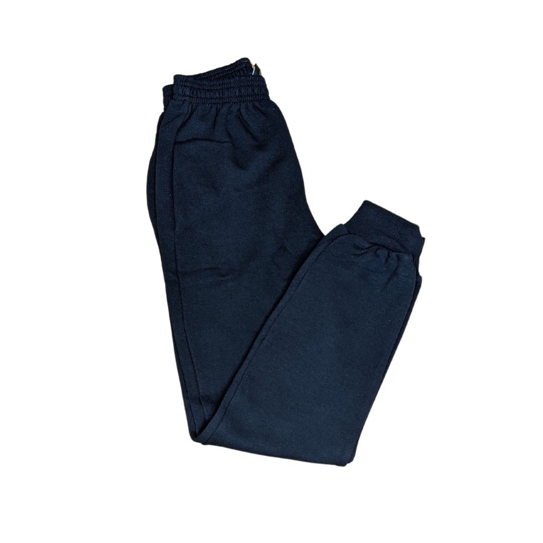 Navy Cuffed School Track Pants - Hores Stores