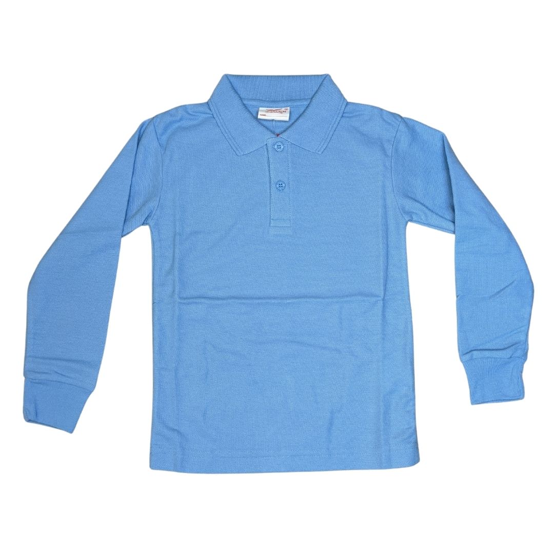 Long Sleeve Blue Polo - Hores Stores