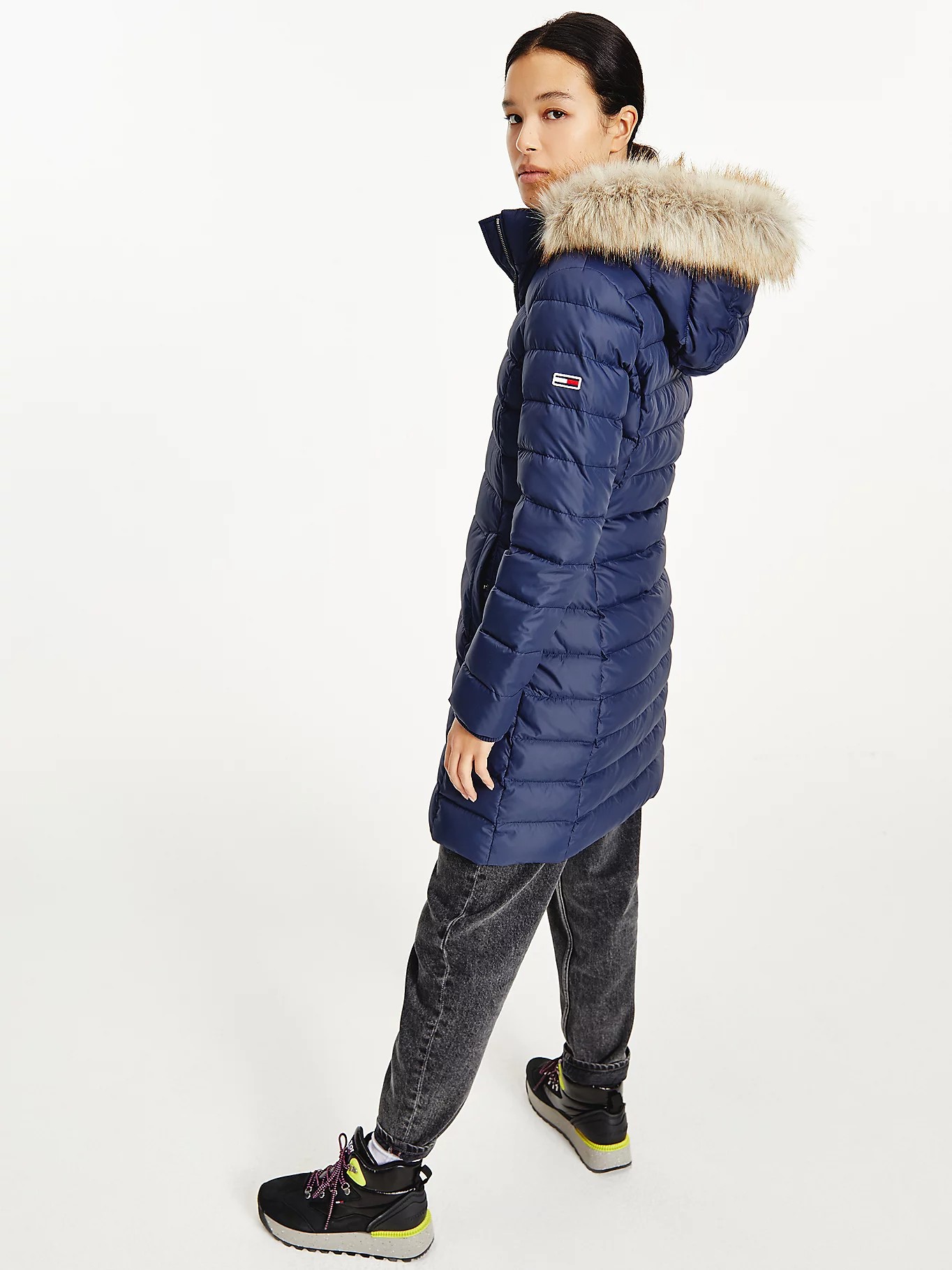 essential hooded jacket tommy hilfiger