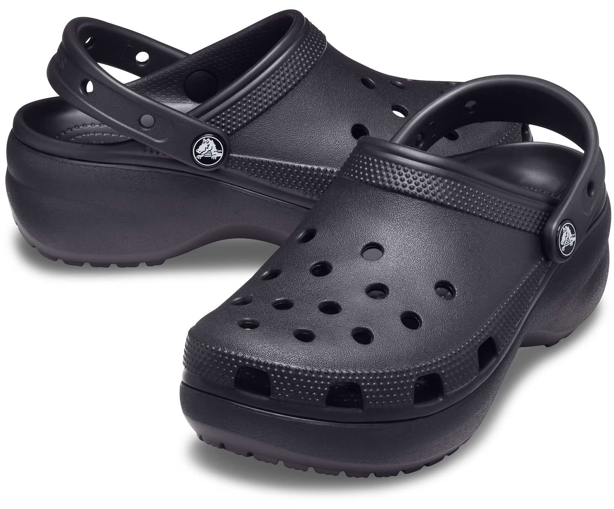 Crocs Womens Classic Platform Clog - Black - Hores Stores