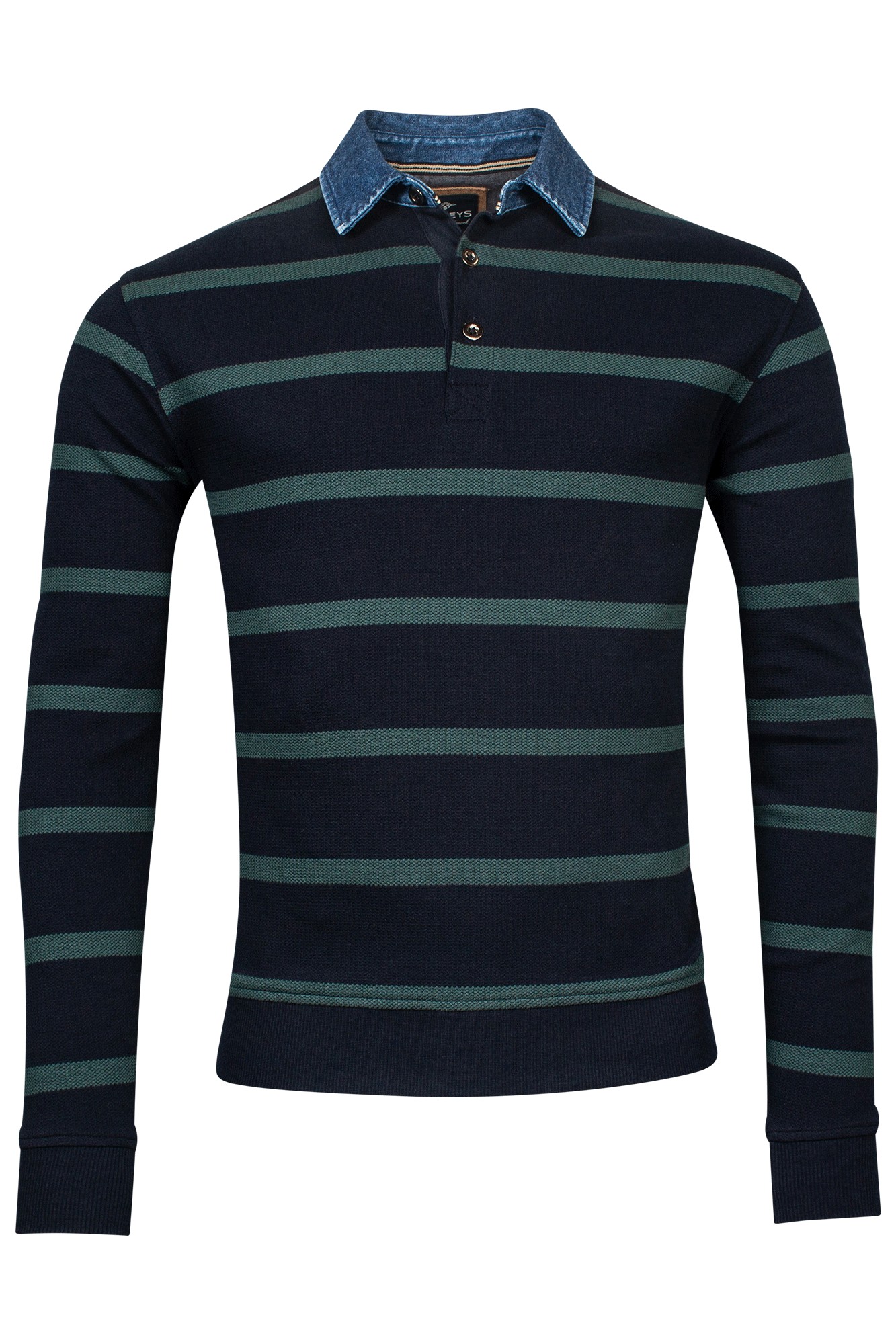 Baileys Sweatshirt Denim Polo Collar - Hores Stores