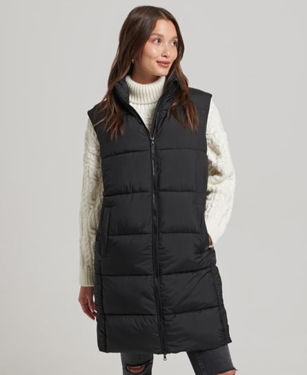 Superdry Longline Longline Quilted Gilet - Hores Stores