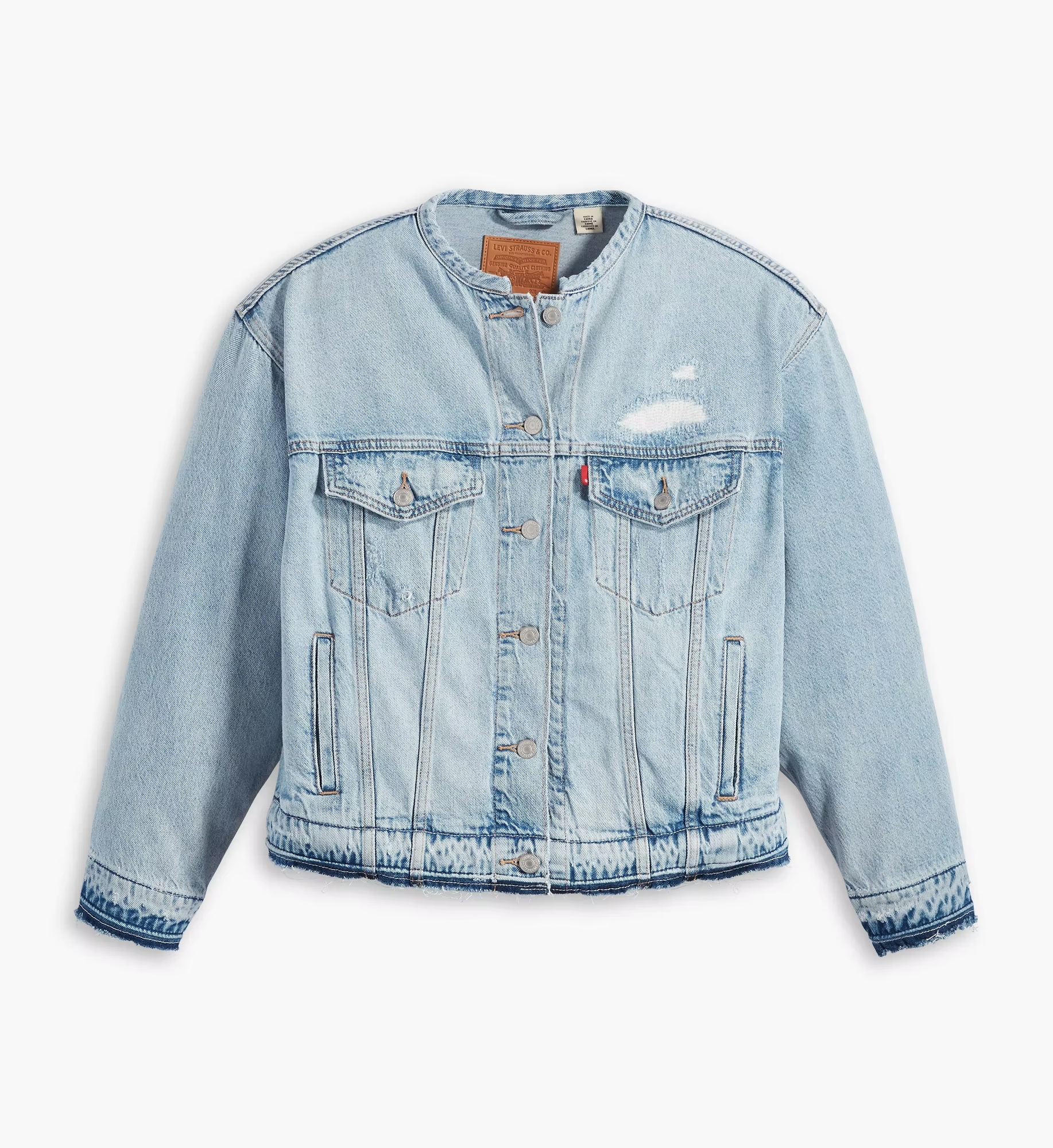 Levi’s Customized 90'S Trucker Jacket - Light Indigo Destructed Blue ...