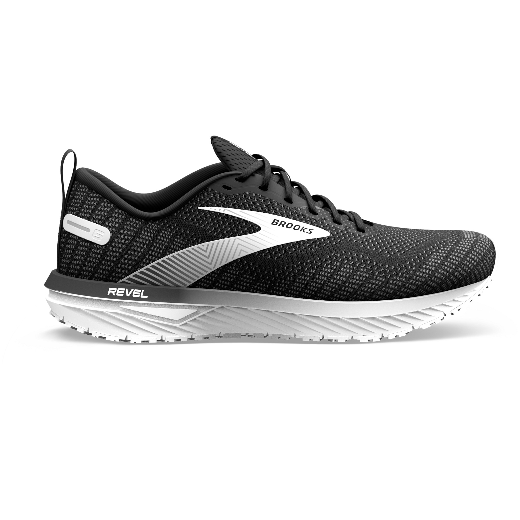 Brooks Revel 6 - Black/Blackened Pearl/White - Hores Stores