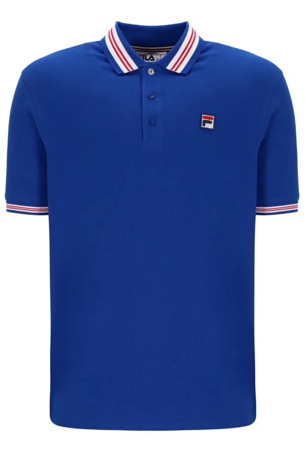 Fila Faraz Tipped Ribbed Polo Bright Blue