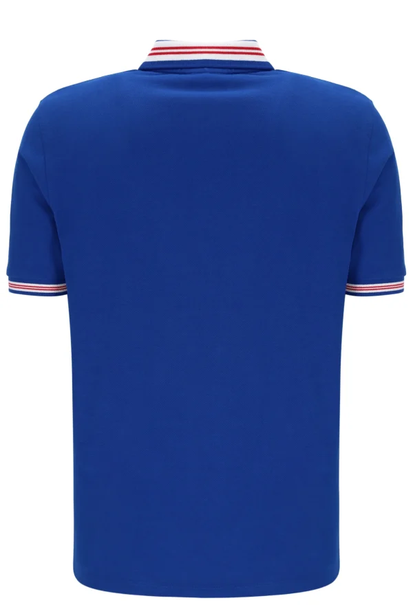 Fila Faraz Tipped Ribbed Polo Bright Blue - Image 2