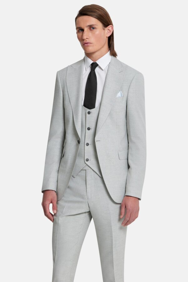 Benetti Travis Napoli Three Piece Suit Slim fit - Silver - Image 3