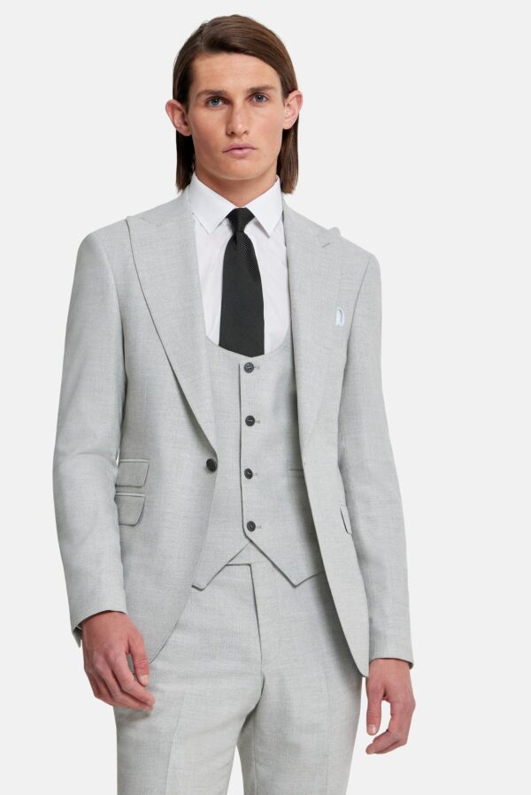 Benetti Travis Napoli Three Piece Suit Slim fit - Silver - Image 2