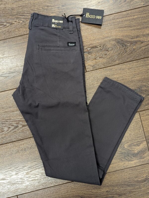 Enzo Stretch Chino Grey - Image 2