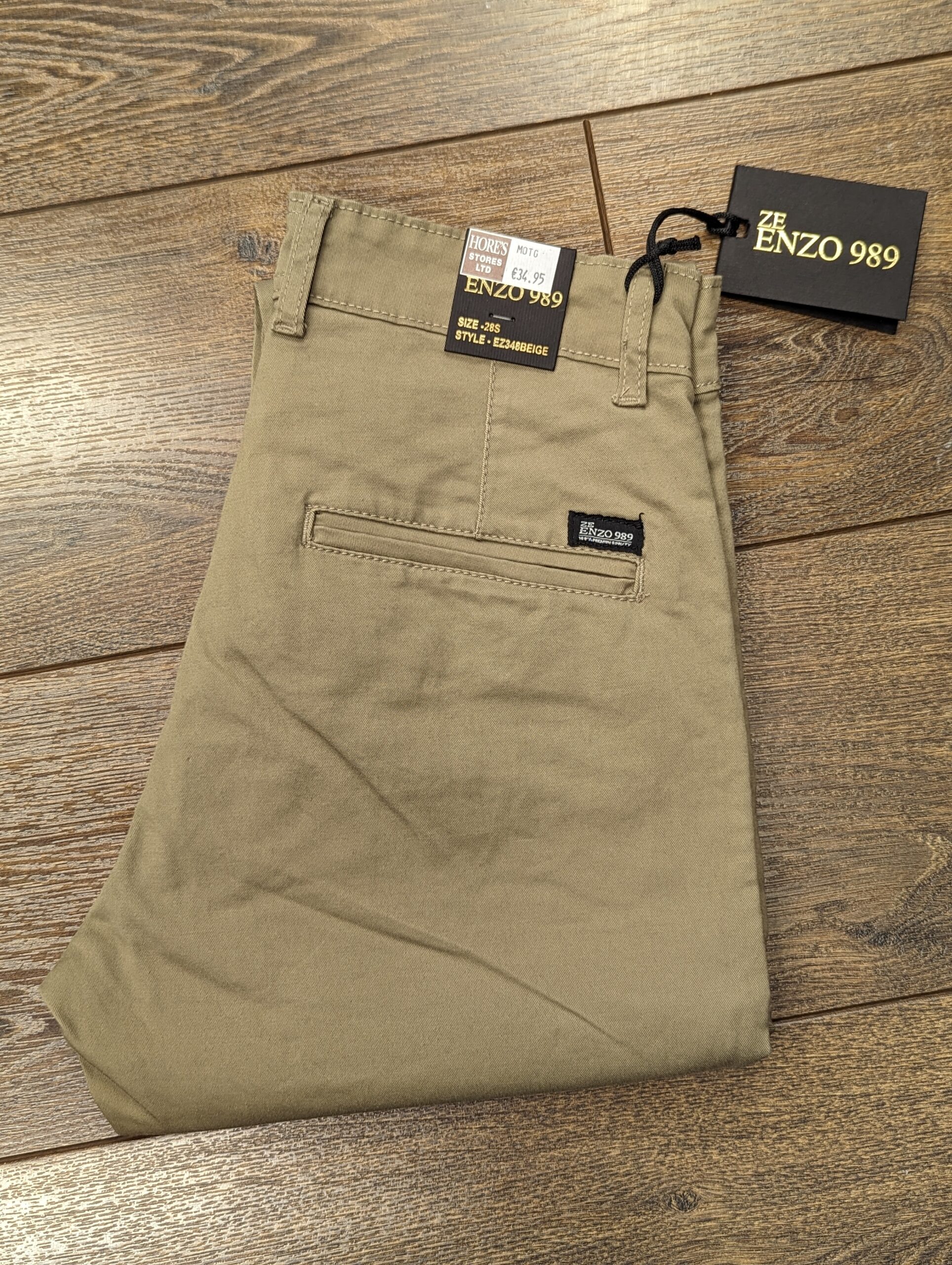 Enzo Stretch Chino Beige - Hores Stores