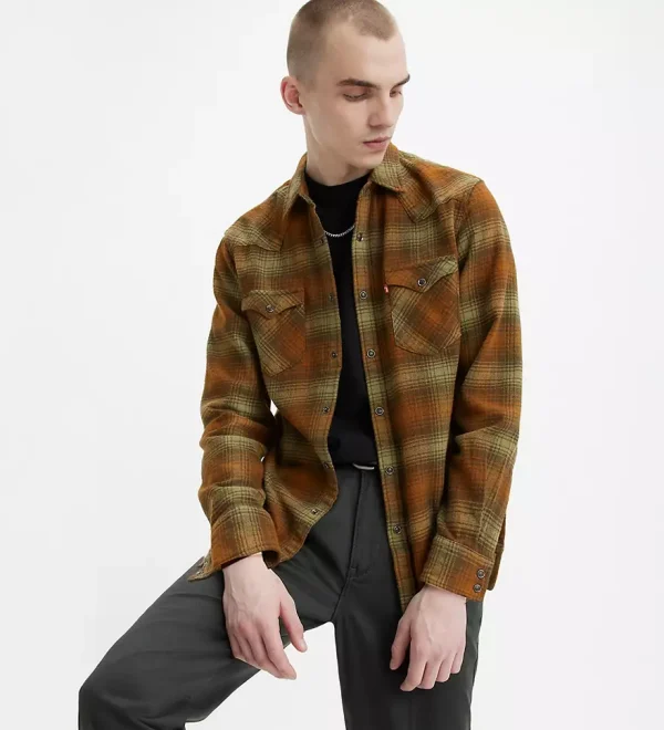 Levi's Barstow Western Standard Shirt - Plaid Monks Robe - Image 3