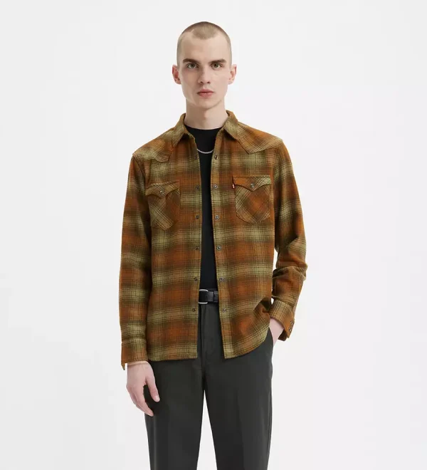 Levi's Barstow Western Standard Shirt - Plaid Monks Robe