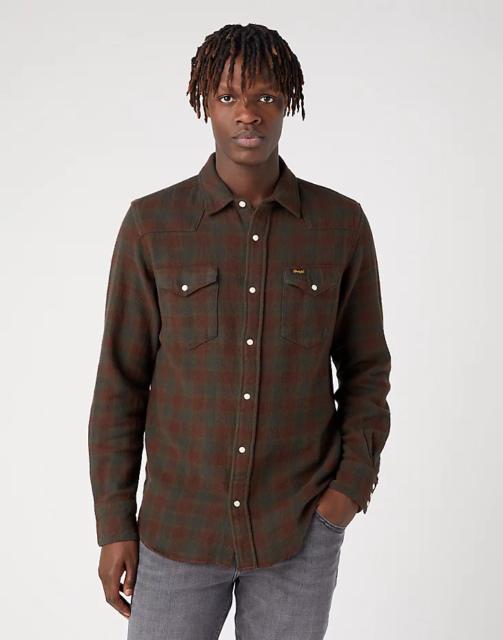 Wrangler Long Sleeve Western Shirt - Dahlia - Hores Stores | Freizeithemden