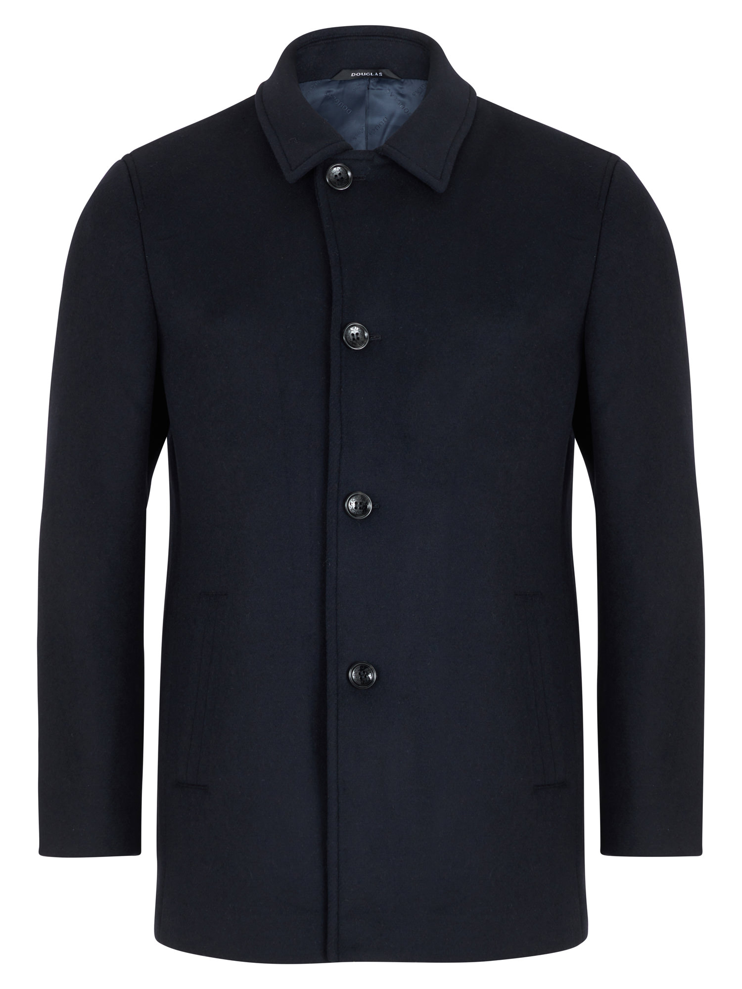 Douglas Navy Bedford Tailored Wool Coat - Hores Stores