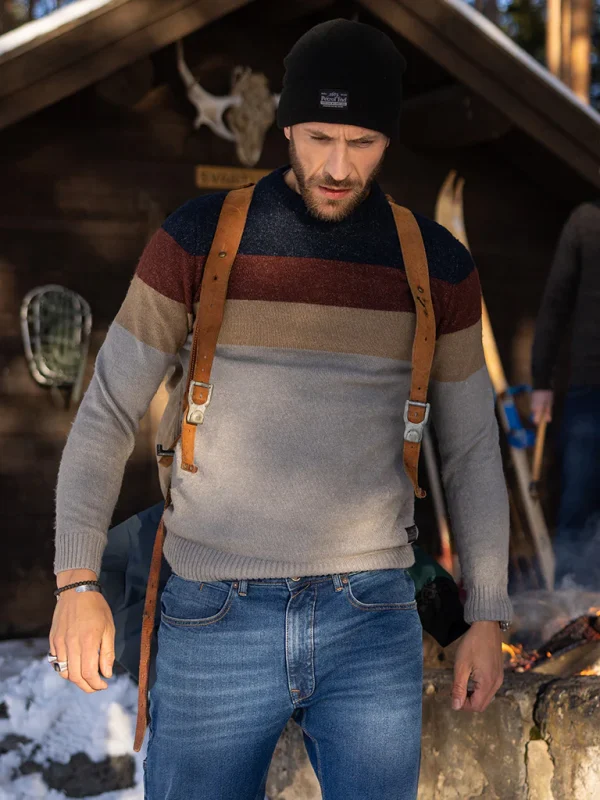 Petrol Melee Jumper Crew - Light Grey