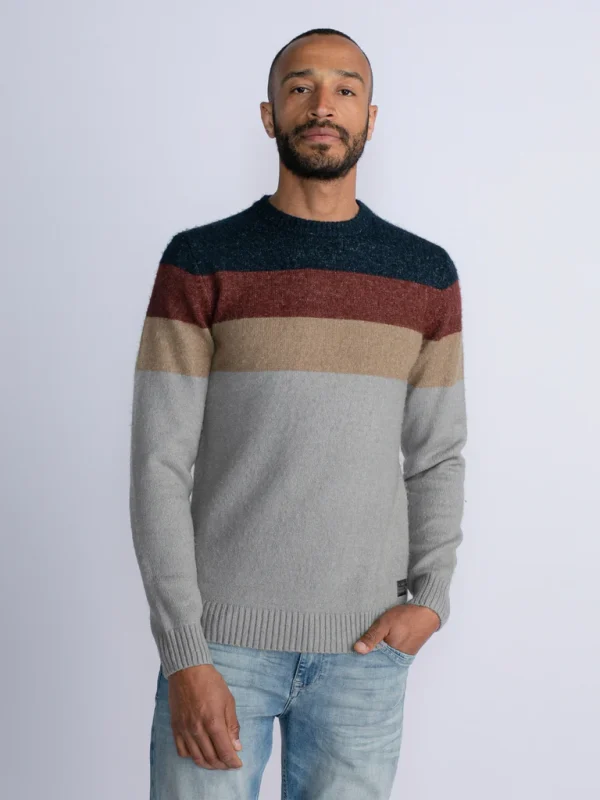 Petrol Melee Jumper Crew - Light Grey - Image 2