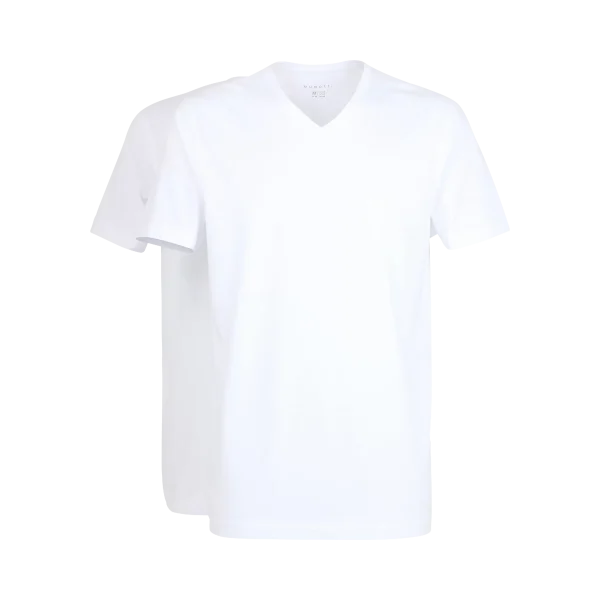 Bugatti V-Neck Undershirt 2 Pack - White