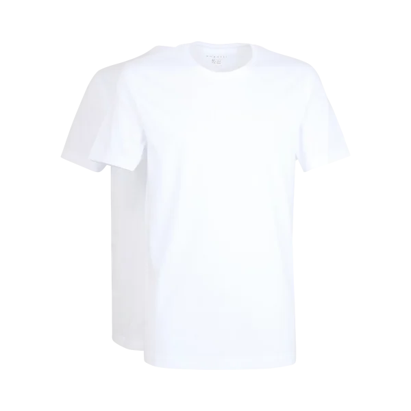 Bugatti White Crew Neck T-Shirt 2 Pack - White