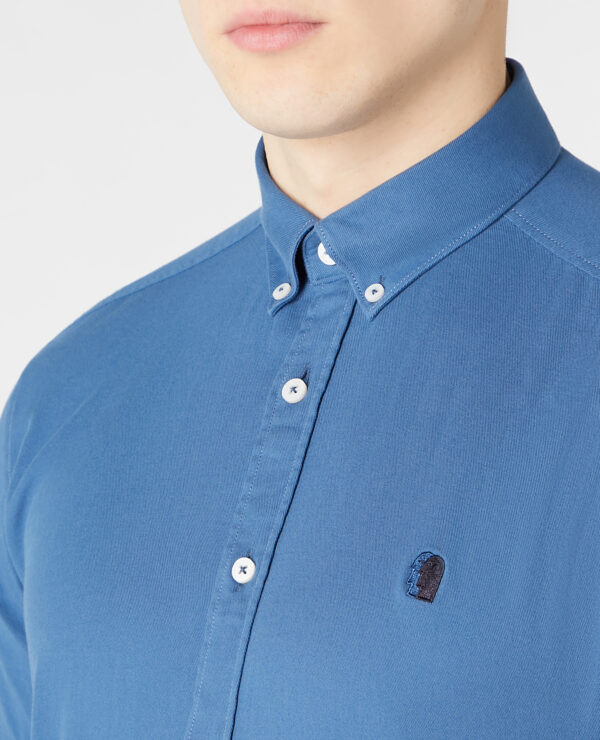 Remus Uomo Blue Rome Long Sleeve Casual Shirt - Image 4