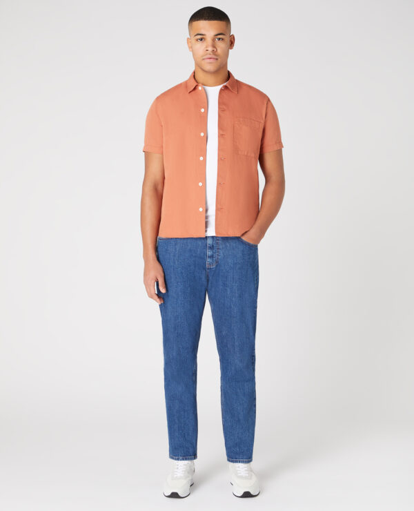 Remus Uomo Terracotta Seville Short Sleeve Casual Shirt - Image 2