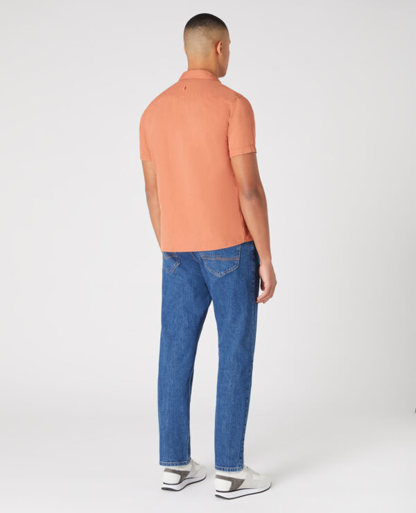 Remus Uomo Terracotta Seville Short Sleeve Casual Shirt - Image 3