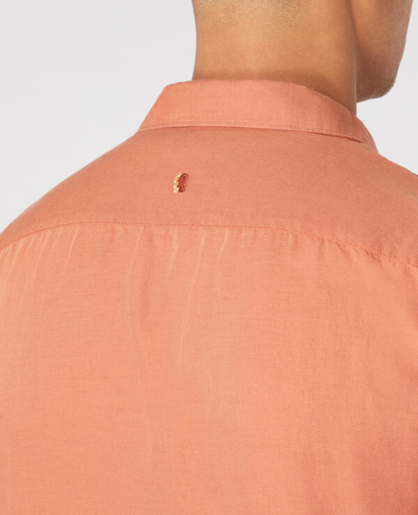 Remus Uomo Terracotta Seville Short Sleeve Casual Shirt - Image 5