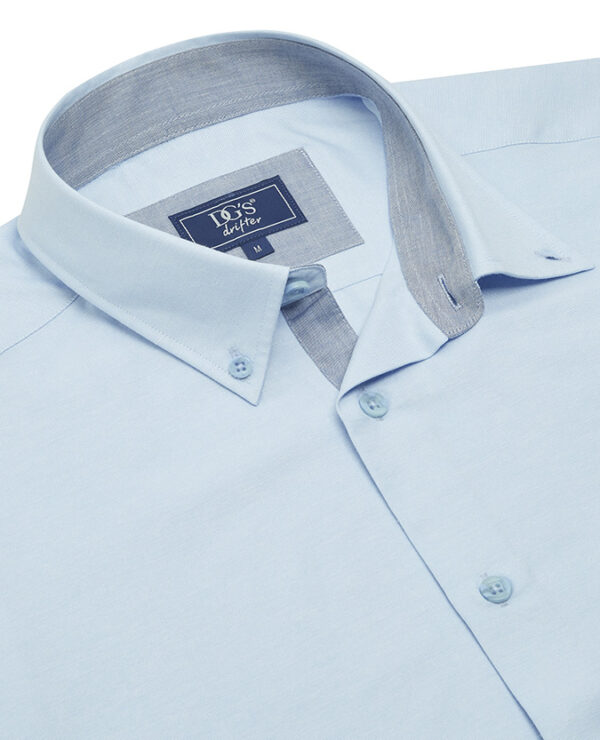DG Drifter Light Blue Geneva Short Sleeve Casual Shirt - Image 2