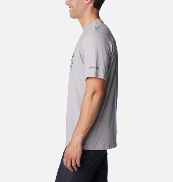 Columbia Men's Rockaway River Graphic Tee - Grey - Image 2