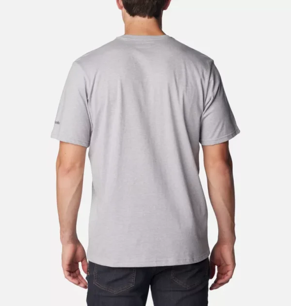 Columbia Men's Rockaway River Graphic Tee - Grey - Image 5
