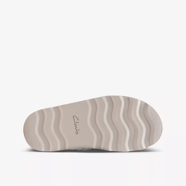 Clarks Girls' Crown Beat Kid Sandal - White Patent - Image 2