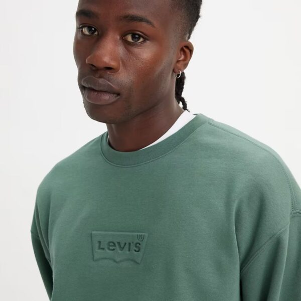 Levi’s Relaxed Fit Graphic Crewneck Sweatshirt - Dark Forest Green - Image 2