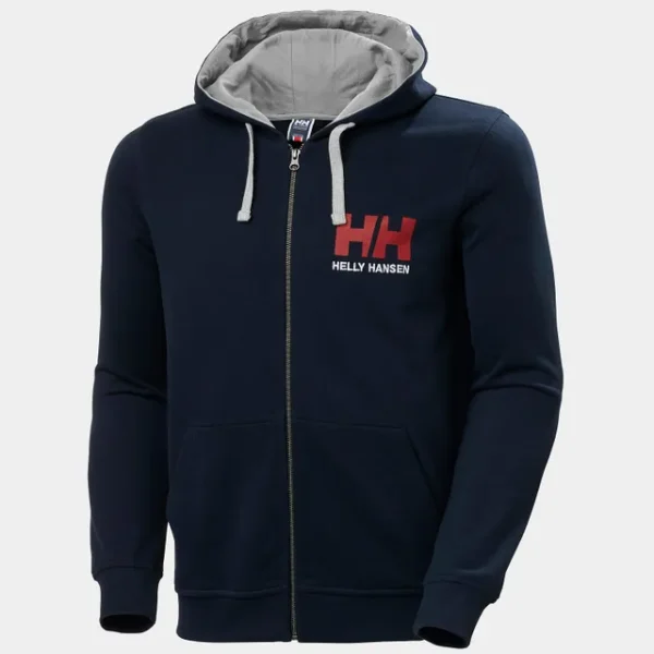 Helly Hansen Logo Full Zip Hoodie - Navy