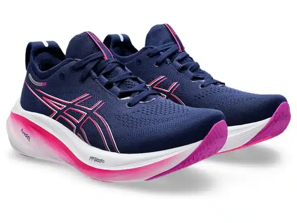 Asics Gel-Nimbus 26 Ladies 403 Runner - Blue Expanse/ Bold Magenta - Image 2
