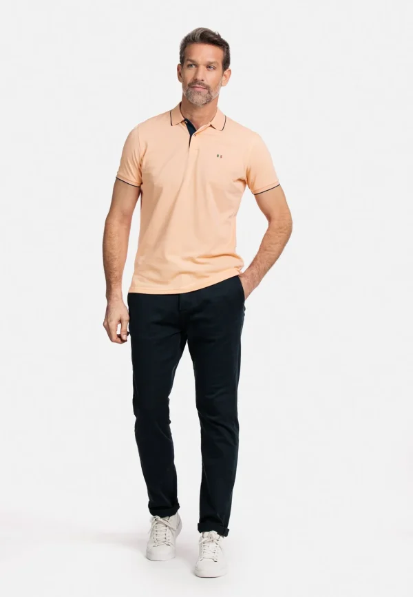 Giordano Nico Signature S/s Polo - Salmon - Image 4