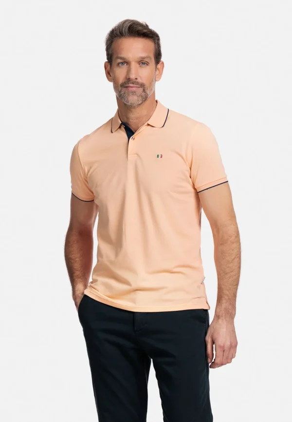 Giordano Nico Signature S/s Polo - Salmon - Image 2