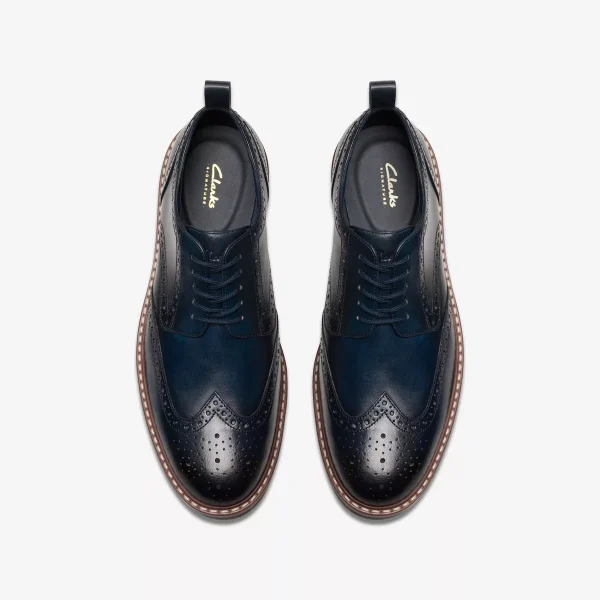 Clarks Aldwin Limit Navy Leather - Image 4