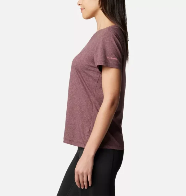 Columbia Sloan Ridge Graphic Tee Ladies - Moonvista Heather, Linear Landscape - Image 5