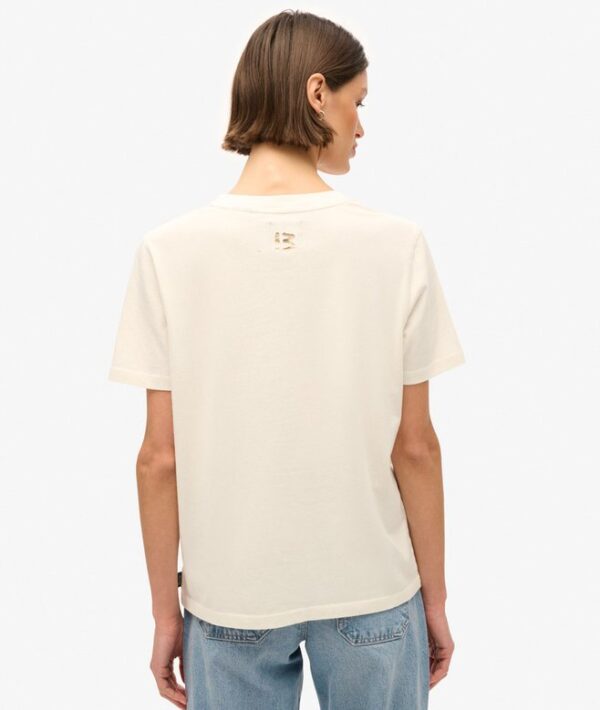 Superdry Tattoo Script Relaxed T-Shirt - Winter White - Image 5
