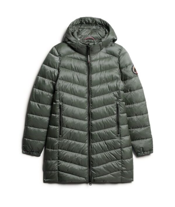 Superdry Hooded Fuji Mid Padded Jacket - Stormy Blue - Image 2