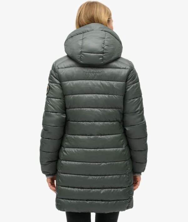 Superdry Hooded Fuji Mid Padded Jacket - Stormy Blue - Image 4