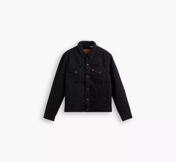 Levi’s Sherpa Trucker Jacket Black - Image 4