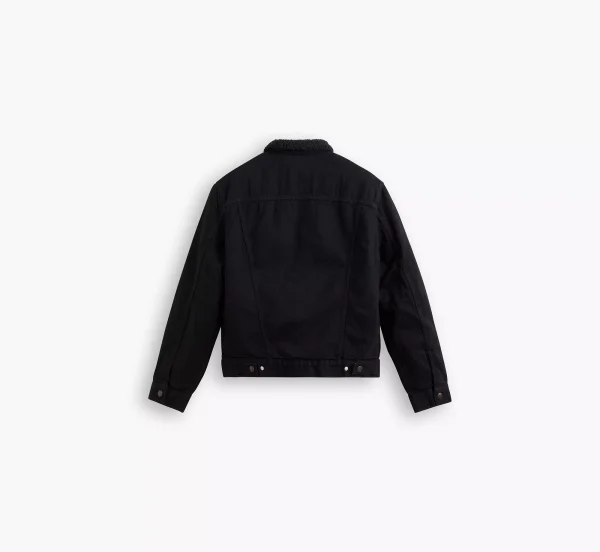 Levi’s Sherpa Trucker Jacket Black - Image 6