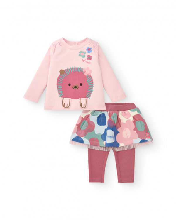 Tuc Tuc Girls Hedgehog Top And Floral Pants
