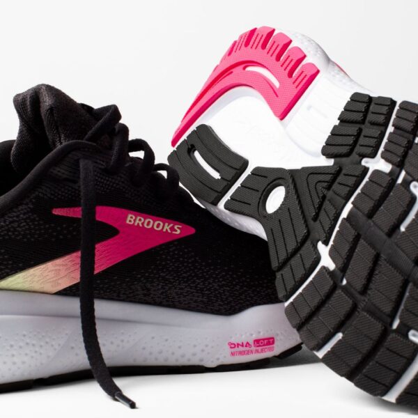 Brooks Ghost 16 - Black/Pink/Yellow - Image 3
